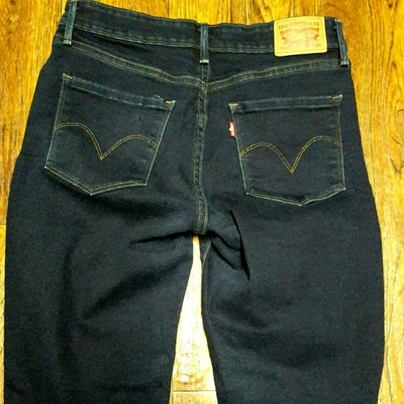 Levis 575 Mid Rise Skinny Blue Jeans 